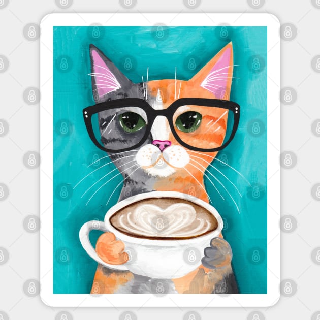 A Latte of Love Magnet by KilkennyCat Art